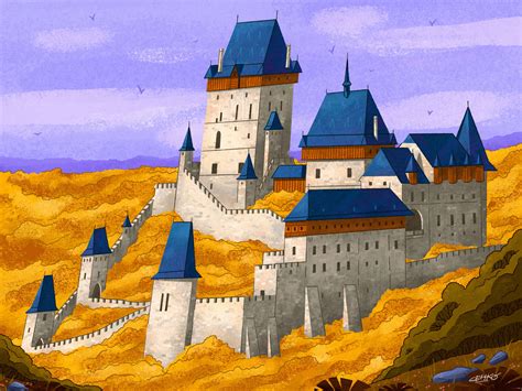 🏰 Karlstejn castle by Alexey Senchenko on Dribbble