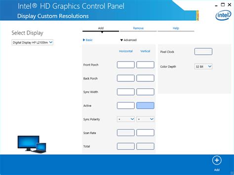 Custom Resolutions and Modes for Intel® Graphics Drivers