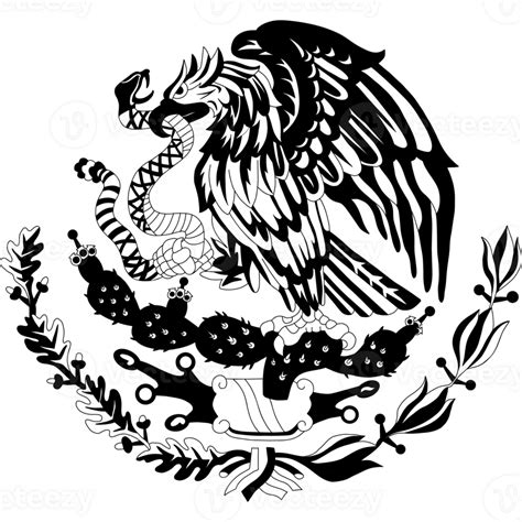 Mexican flag coat arms with eagle 33691951 PNG