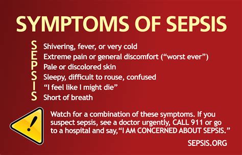 Symptoms - Sepsis Alliance