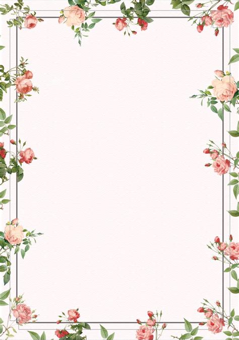 Vintage Posters Flowers Border Background | Flower background wallpaper, Floral border design ...