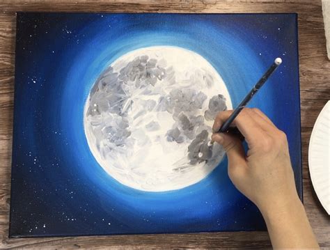 Moon Painting - Step By Step Acrylic Painting Tutorial - With Pictures