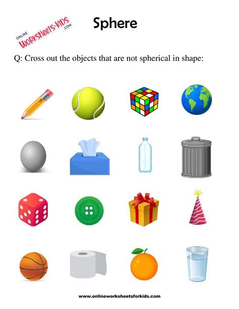 Sphere Worksheets For Grade 1-4