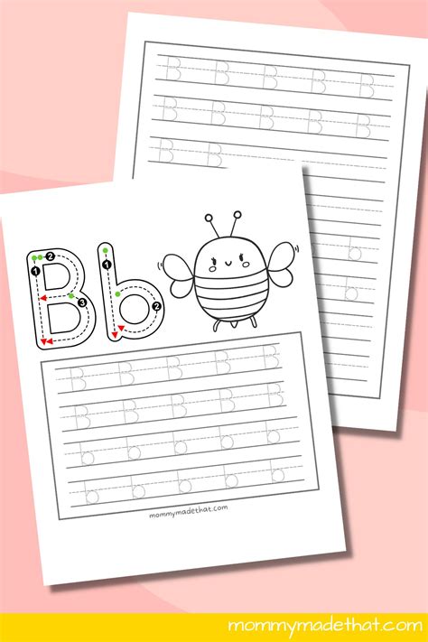 Trace Letter B Worksheets