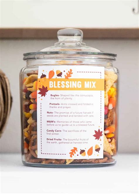 EASY Thanksgiving blessing mix with FREE printable - I Heart Naptime