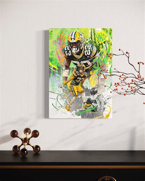 Jaire Alexander Griddy Green Bay Packers Sports Wall Art Canvas Man ...