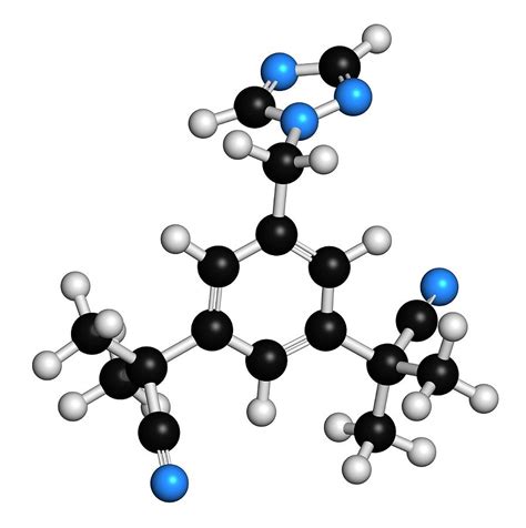 Anastrozole Breast Cancer Drug Molecule Photograph by Molekuul