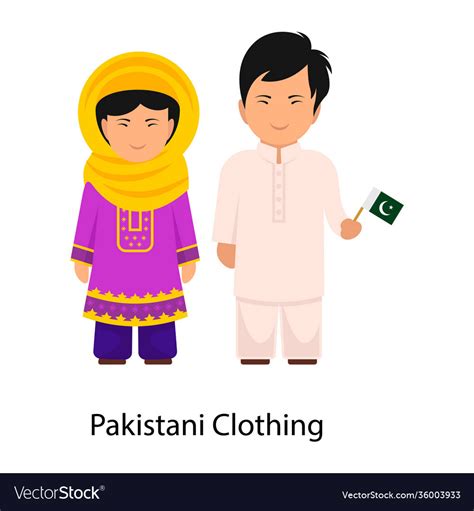 Pakistani clothing Royalty Free Vector Image - VectorStock