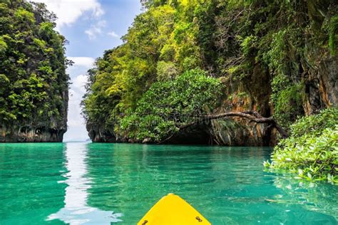 Amazing View of Lagoon in Koh Hong Island from Kayak. Location: Stock Image - Image of kayak ...