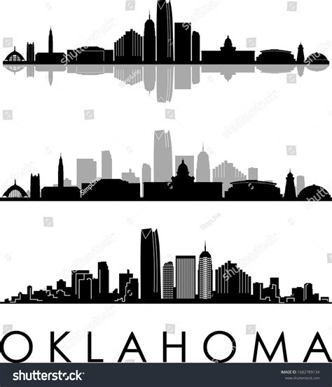 Stock vektor „Oklahoma City Skyline Silhouette Vector“ (bez autorských ...