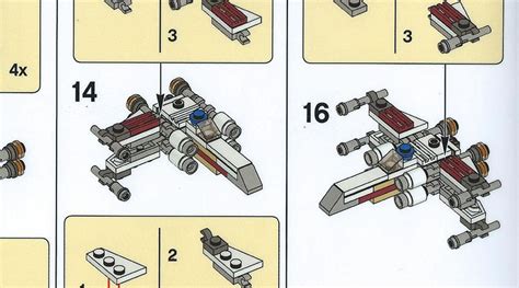 LEGO Star Wars X-wing Starfighter make and take mini build instructions