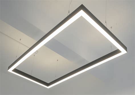 Suspended LED Rectangle Linear light fitting | Sera Technologies Ltd