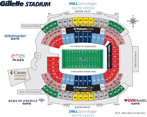 Gillette Stadium 3d Seating Chart - Stadium Seating Chart