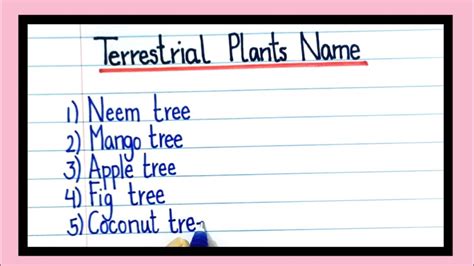 10 terrestrial plants name|names of ten terrestrial plants - YouTube