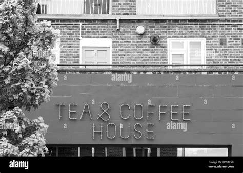 Tea and Coffee House Signage Stock Photo - Alamy