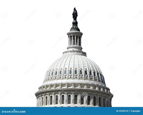 US Capitol Dome Isolated on White Stock Photo - Image of legislature, america: 4352574