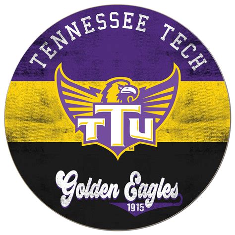 Tennessee Tech Golden Eagles 20'' x 20'' Retro Logo Circle Sign