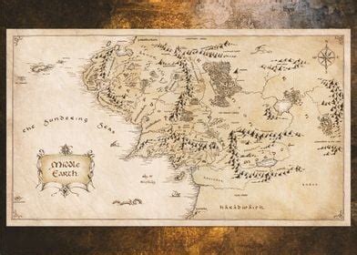 'Middle-Earth Map' Poster by Middle-Earth | Displate