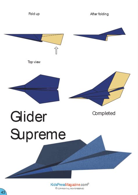 Paper Airplane Instructions – Glider Supreme - KidsPressMagazine.com