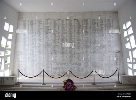 Names of the dead at the USS Arizona memorial at Pearl Harbor Hawaii Stock Photo - Alamy