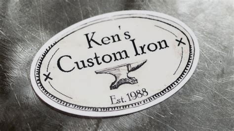 "Ken's Custom Iron Logo" Vinyl Decal - FREE SHIPPING – Ken's Custom Iron Store