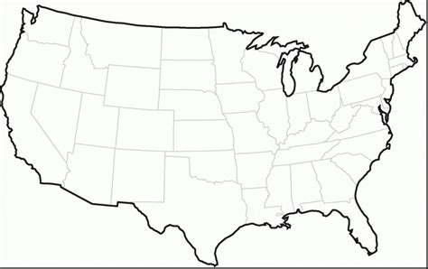 Printable Blank Map Of The United States Pdf - Printable US Maps