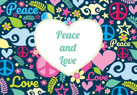 Peace And Love Background 247814 Vector Art at Vecteezy