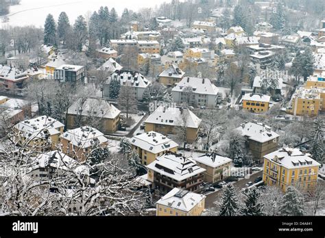 Winter view from the Hohensalzburg Castle, Salzburg, Austria Stock Photo - Alamy