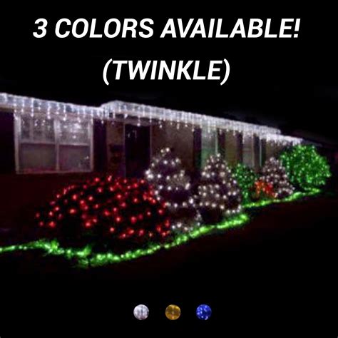 LED Icicle Christmas Lights, Outdoor Twinkle — HolidayLights.com