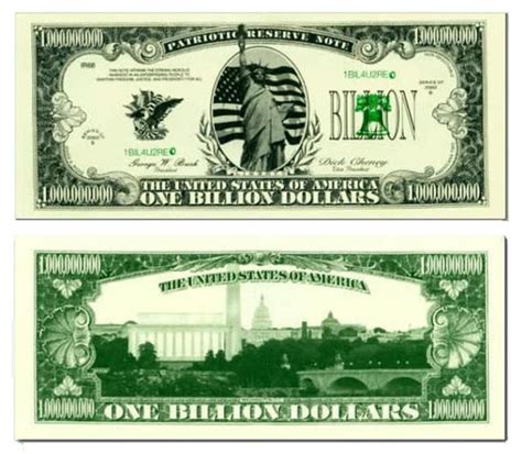 ONE BILLION FAKE DOLLAR BILLS (Sold by the pad of 25 bills ...