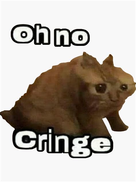 "oh no cringe" Sticker for Sale by tttatia | Redbubble