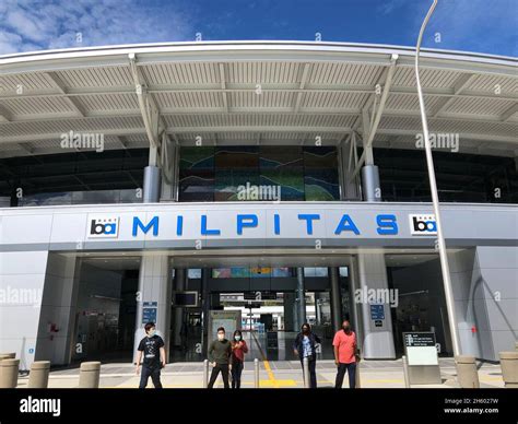 The entrance to BART's Milpitas station on opening day. ca. 13 June ...