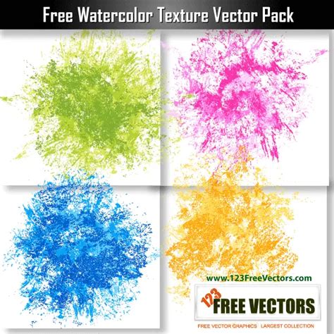 Free Watercolor Texture Vector Pack