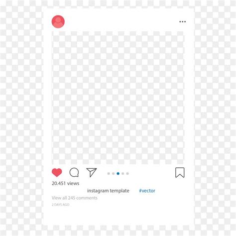 Instagram feed template with transparent background Vector PNG - Similar PNG | Instagram ...