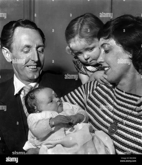 British comedian Cardew Robinson pictured with his wife, Eileen, and two daughters, Julie aged 2 ...