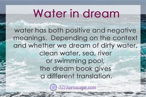 Water Dream Meaning - What Does Dreaming About Water Mean?