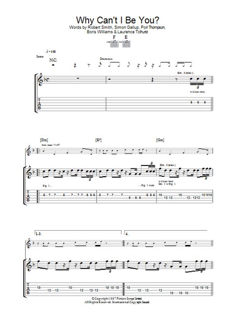 Why Can't I Be You? by The Cure - Guitar Tab - Guitar Instructor
