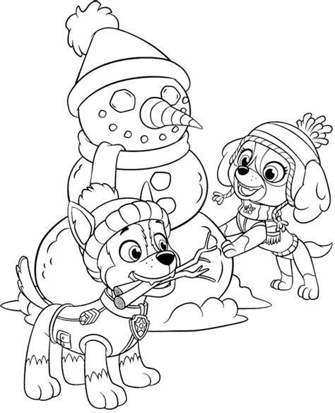 Winter coloring pages Paw Patrol