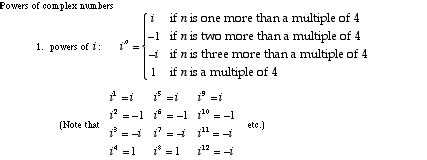 Mathwords: Complex Number Formulas