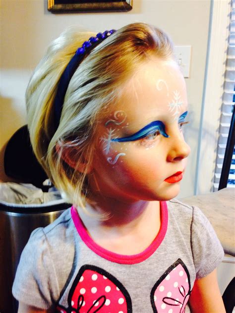 Elsa face paint | Elsa face painting, Elsa face, Face painting halloween