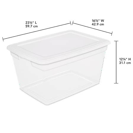 Large Plastic Storage Container Box Clear 8 Pack Set Tote Bin Stackable Lid 58QT | eBay