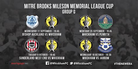 Northern League Cup Group Stage Draw Announced - Whickham Football Club