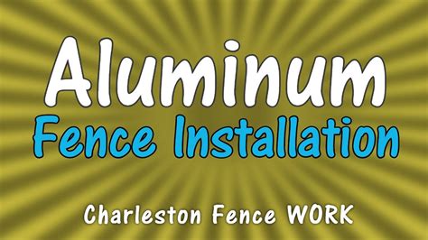 Aluminum Fence Installation - Charleston Fence Work - YouTube