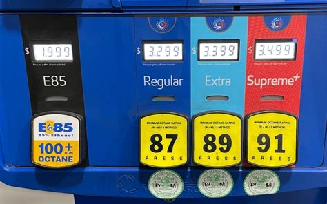 E85 Gas Vs 87