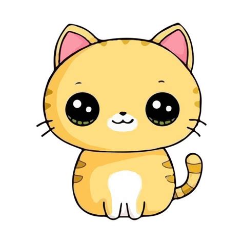 Chibi yellow Cat cute by ngoclucbkhn | Cute animal drawings kawaii ...