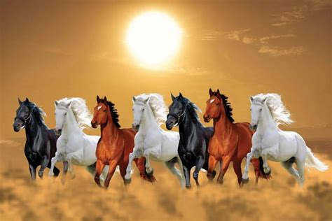 Exclusive AZOHP3249 Seven running horses vastu 7 horses seven horses ...