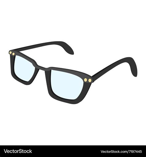 Male glasses cartoon icon Royalty Free Vector Image