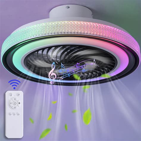 COCOSTAR RGB Ceiling Fan with Lights with Remote & Smart APP Control ...