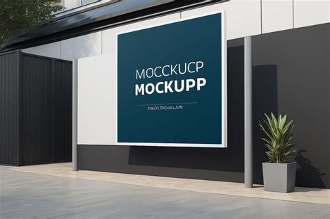 Premium AI Image | signage mockup template