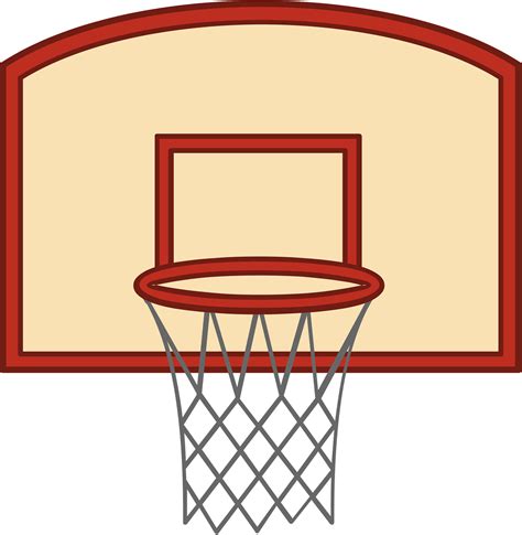 basketball and hoop - Clip Art Library